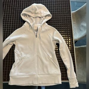 Athleta white zip up hoodie